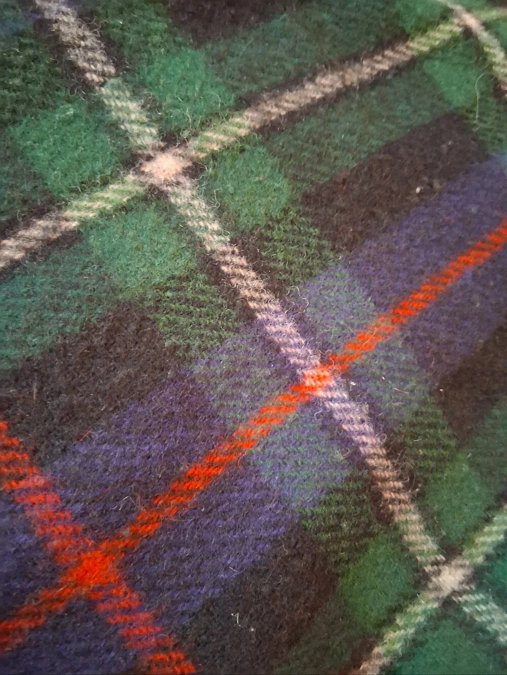 Troy Robe Tartan Plaid Fringe Wool Throw Blanket - Square